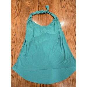 Magicsuit Green Tankini Halter Lined Swim Top Size 12